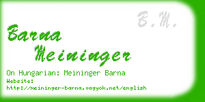 barna meininger business card